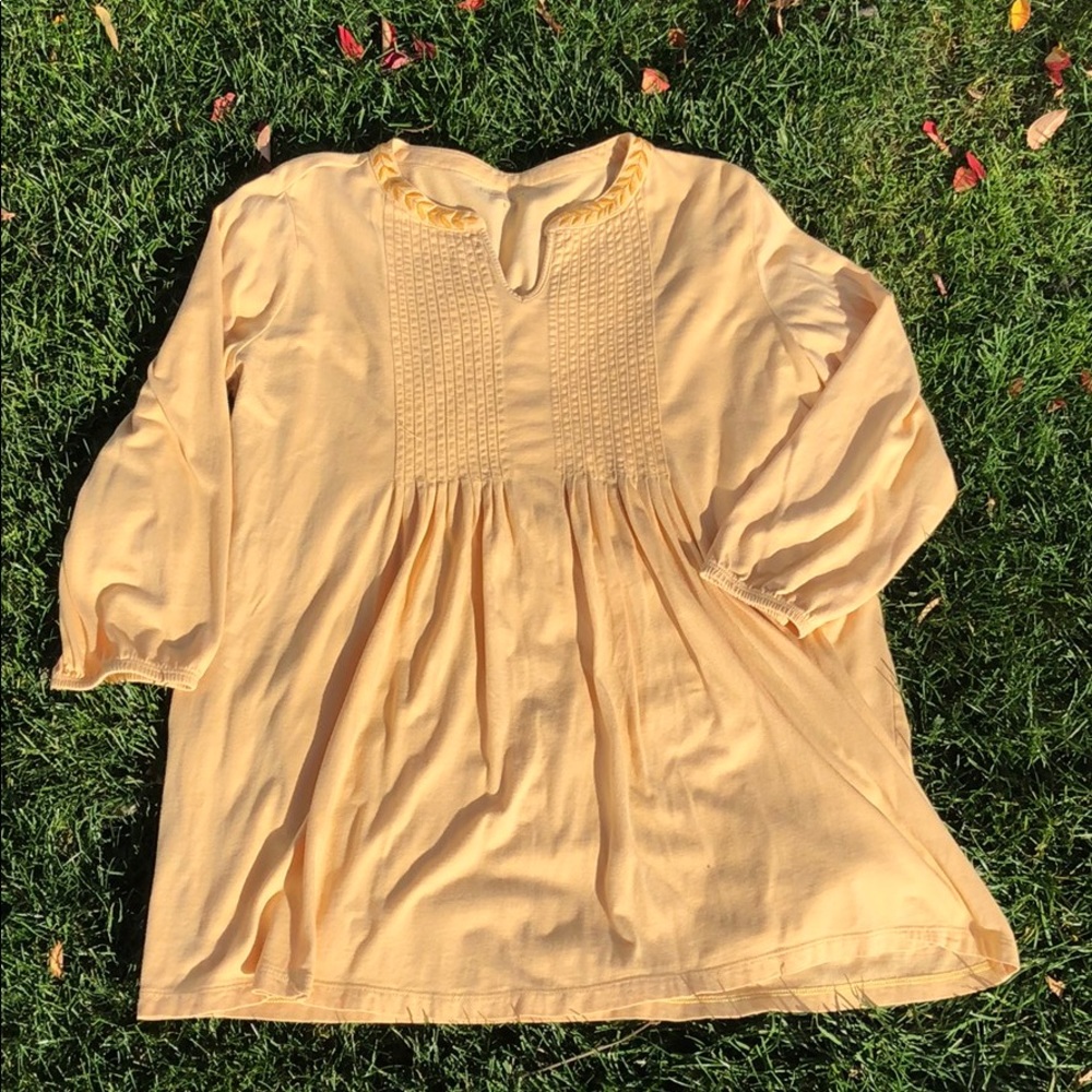 Coldwater Creek Pintucked Knit Tunic Top